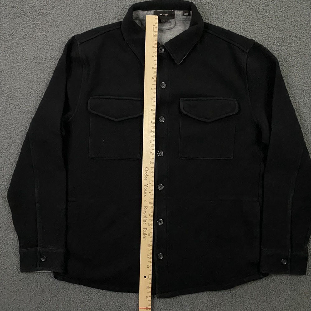 $348 Vince Double-Knit Cotton-Blend Piqué Shirt Jacket Mens Large - Picture 9 of 11